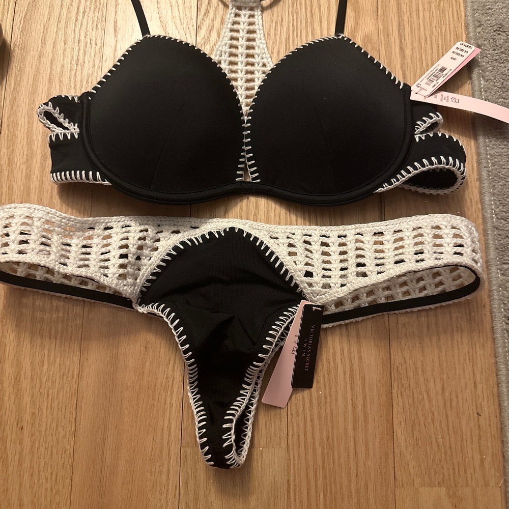 Brand new Victoria secret crochet style thong bikini